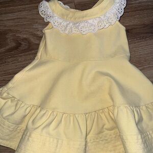 Janie and Jack Sunny Yellow Dress with Lace Detail